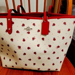 NWT Coach Reversible ladybug Tote